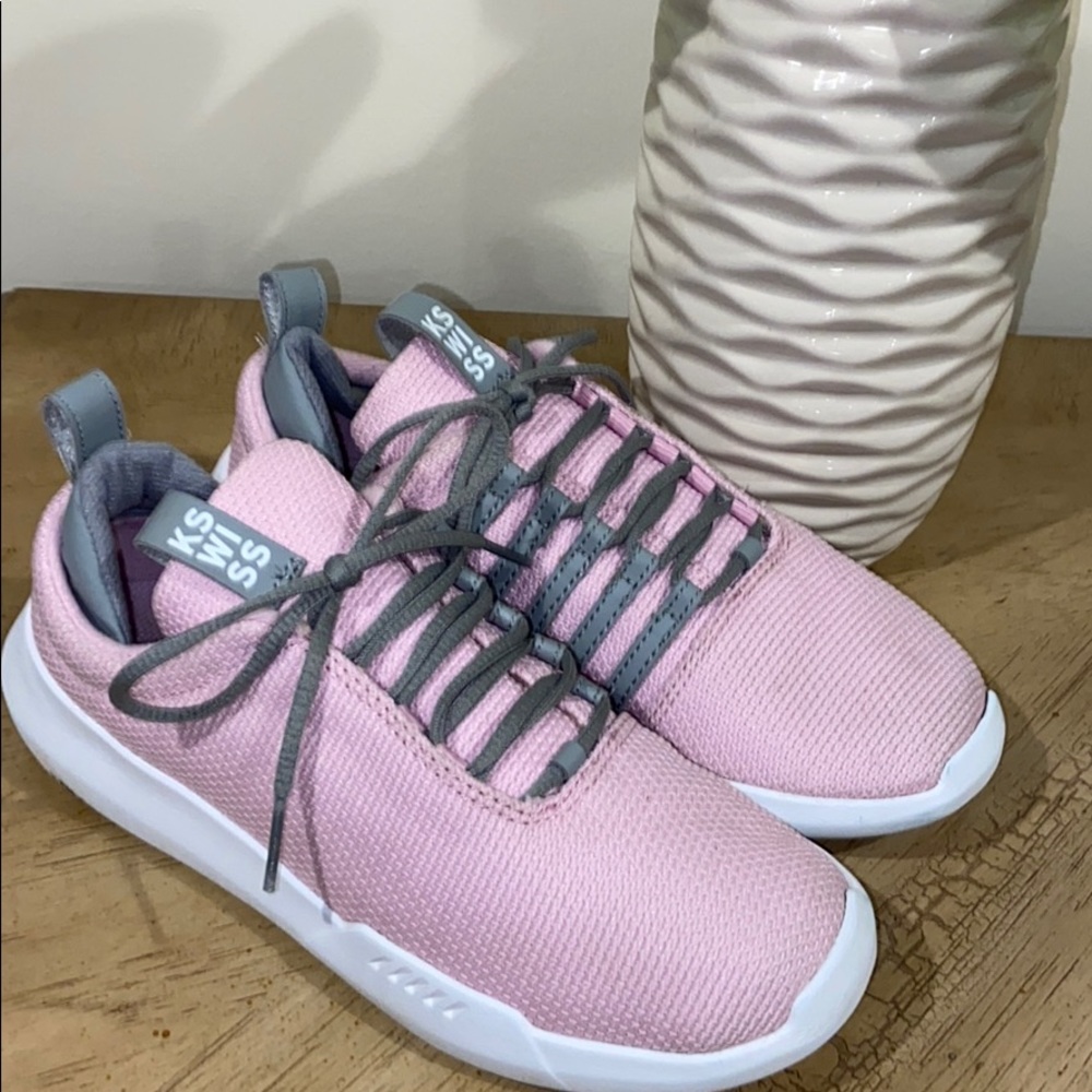 Pink and grey k•Swiss sneakers